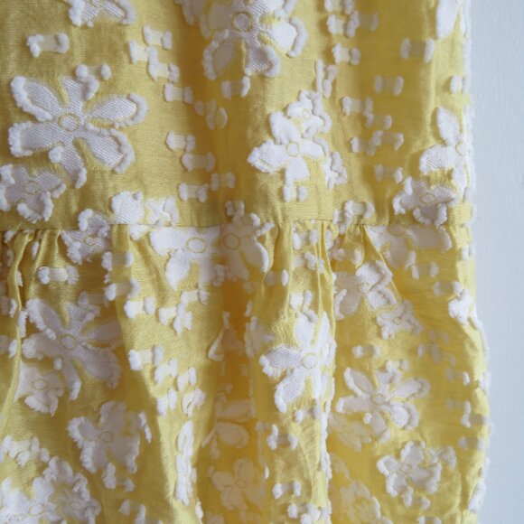 ANTHROPOLOGIE MAEVE Rhonda Textured Midi Dress in Yellow Floral Boho Size US 6 - Picture 8 of 15